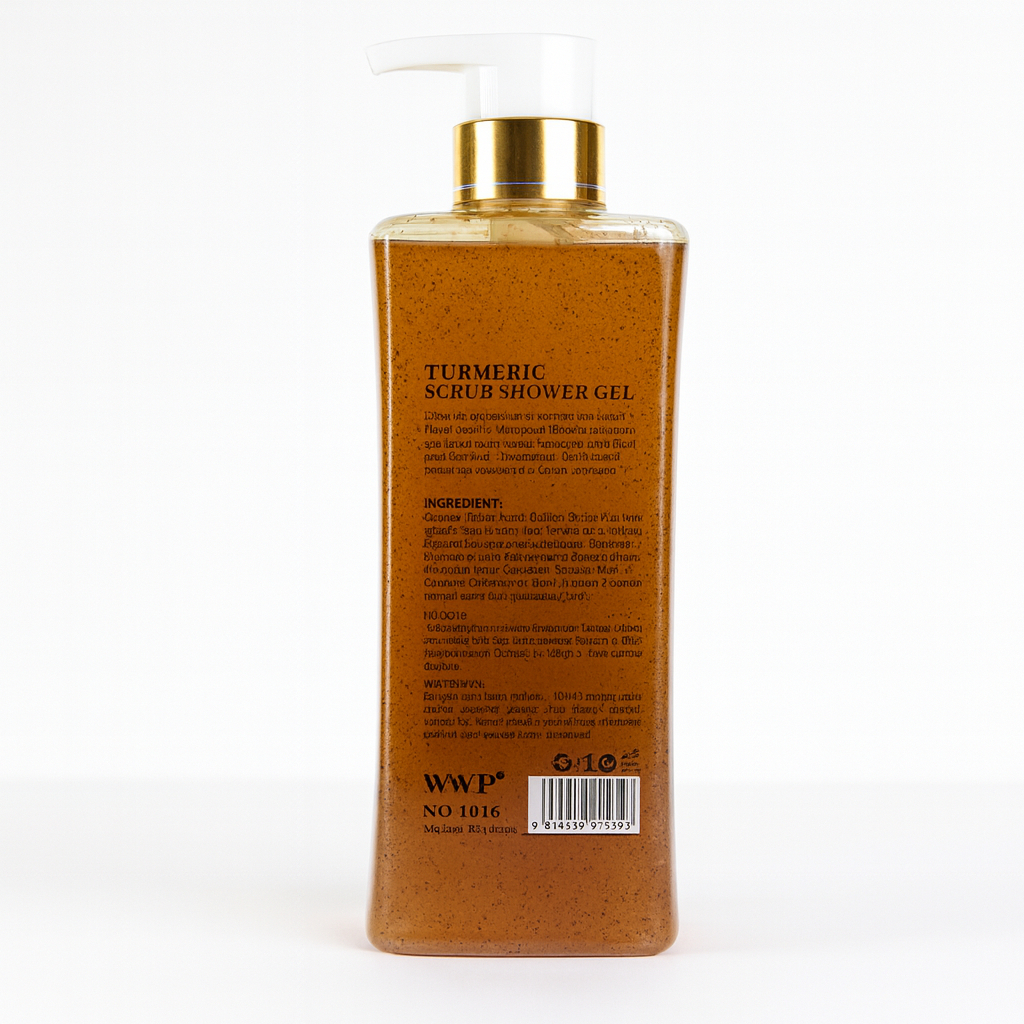 Tumeric shower whitening scrub shower gel