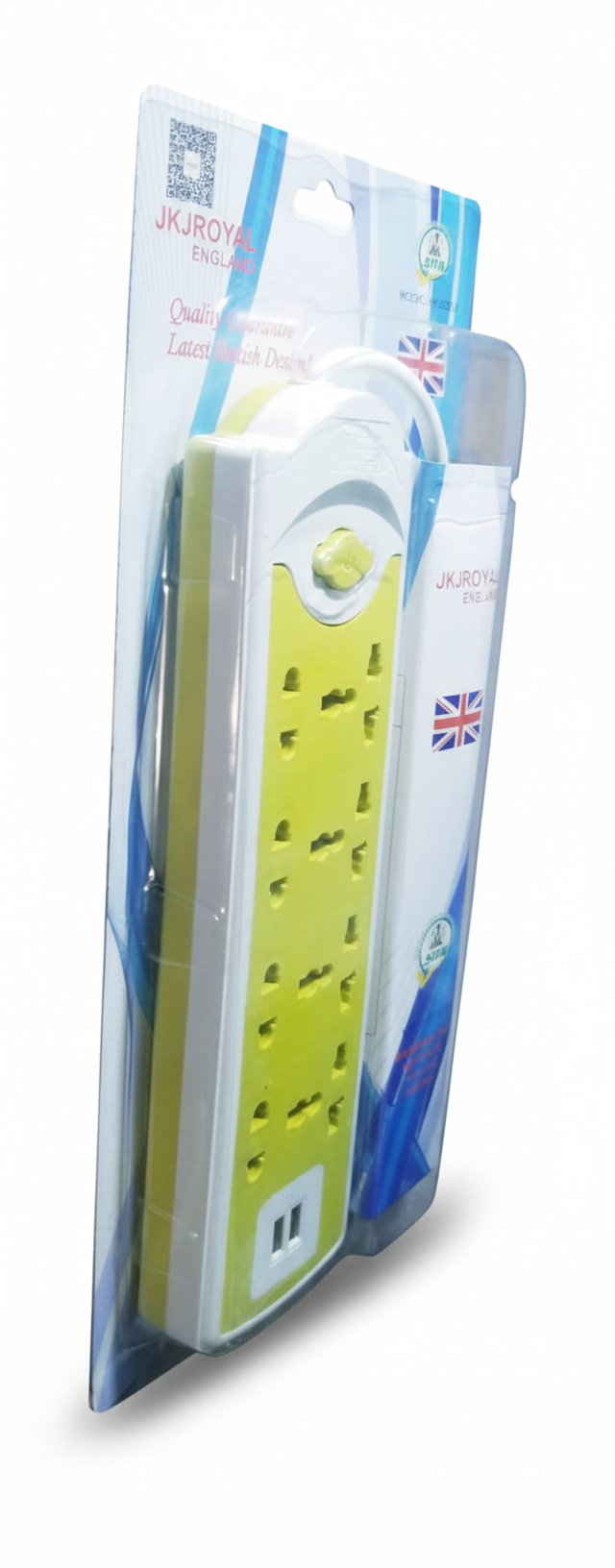 JK England Multi Socket Power Extension Board with USB Ports