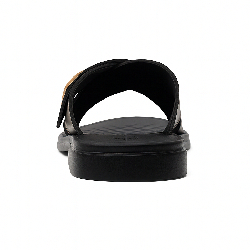 Premium Men Open Toe Slip On Sandals with Crisscross Straps