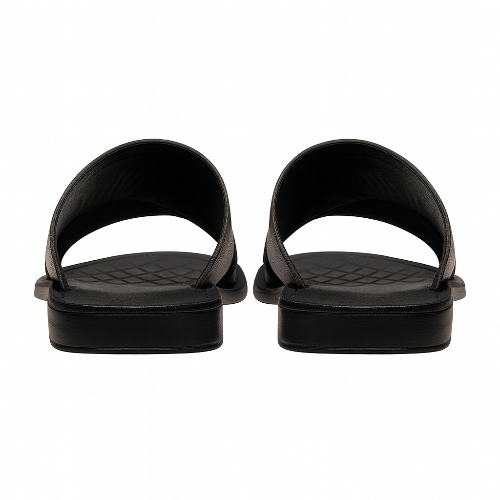 Men Stylish Slip On Leather Sandals with Crisscross Straps