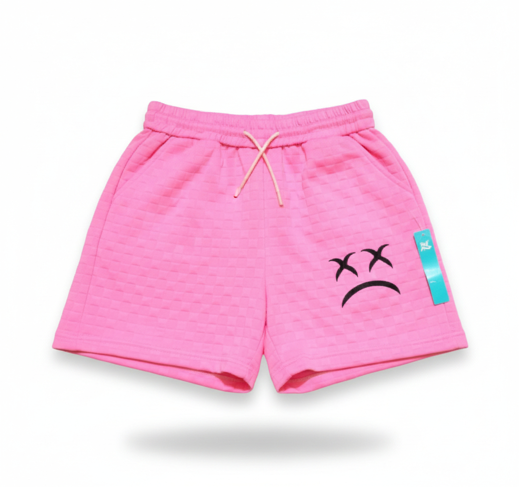 Embossed Shorts with Embroidered Logo