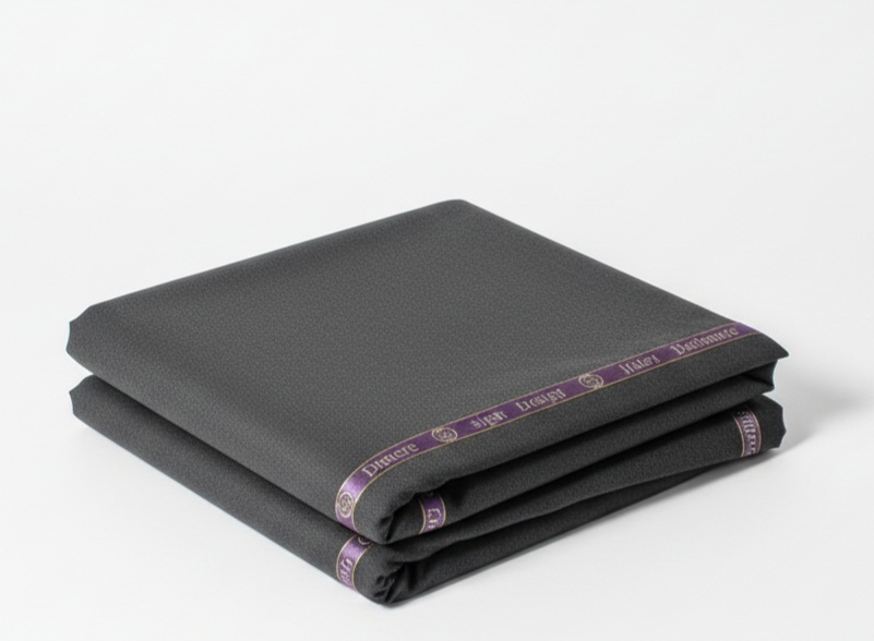 Black Extrafine Italian Cashmere wool Super 180S Fabric