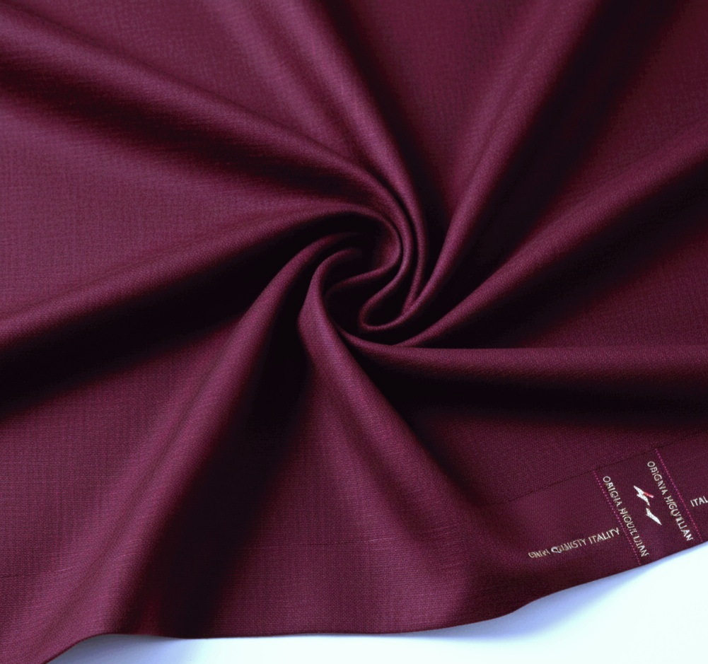 Ox Blood Original Italian Manteko Fabric