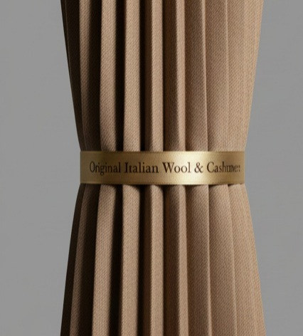 Tan Carton Color Original Quality Italian Manteko Fabric