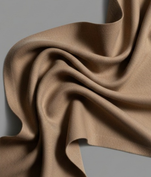 Tan Carton Color Original Quality Italian Manteko Fabric