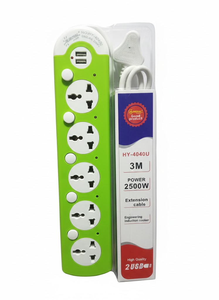 Multi Socket Power Extension Strip With Surge Protection