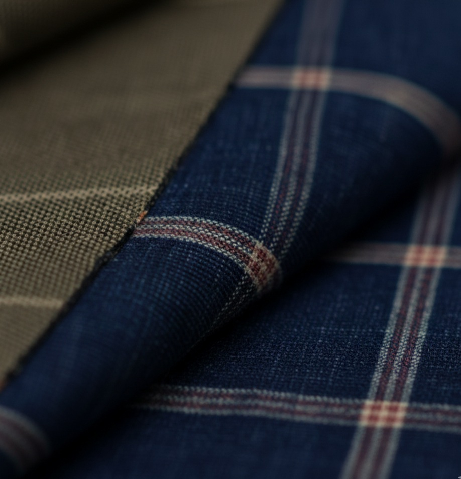 Chequered Original Quality Italian Manteko cashmere wool (Multi Colored)