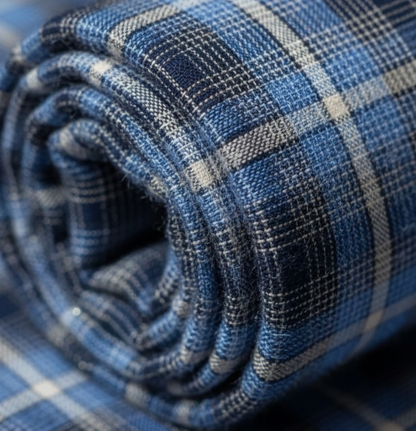 Chequered Original Quality Italian Manteko cashmere wool (Multi Colored)