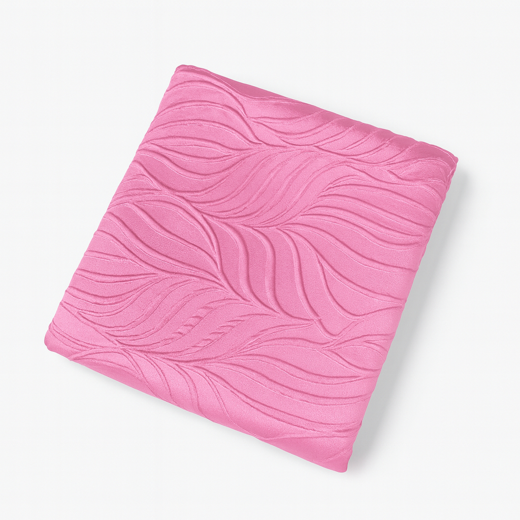 Luxury Pink Embossed Brocade Fabric