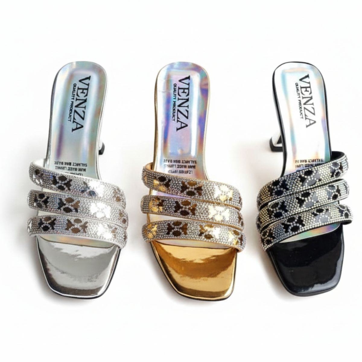 Women Rhinestone Embellished Heeled Shoe