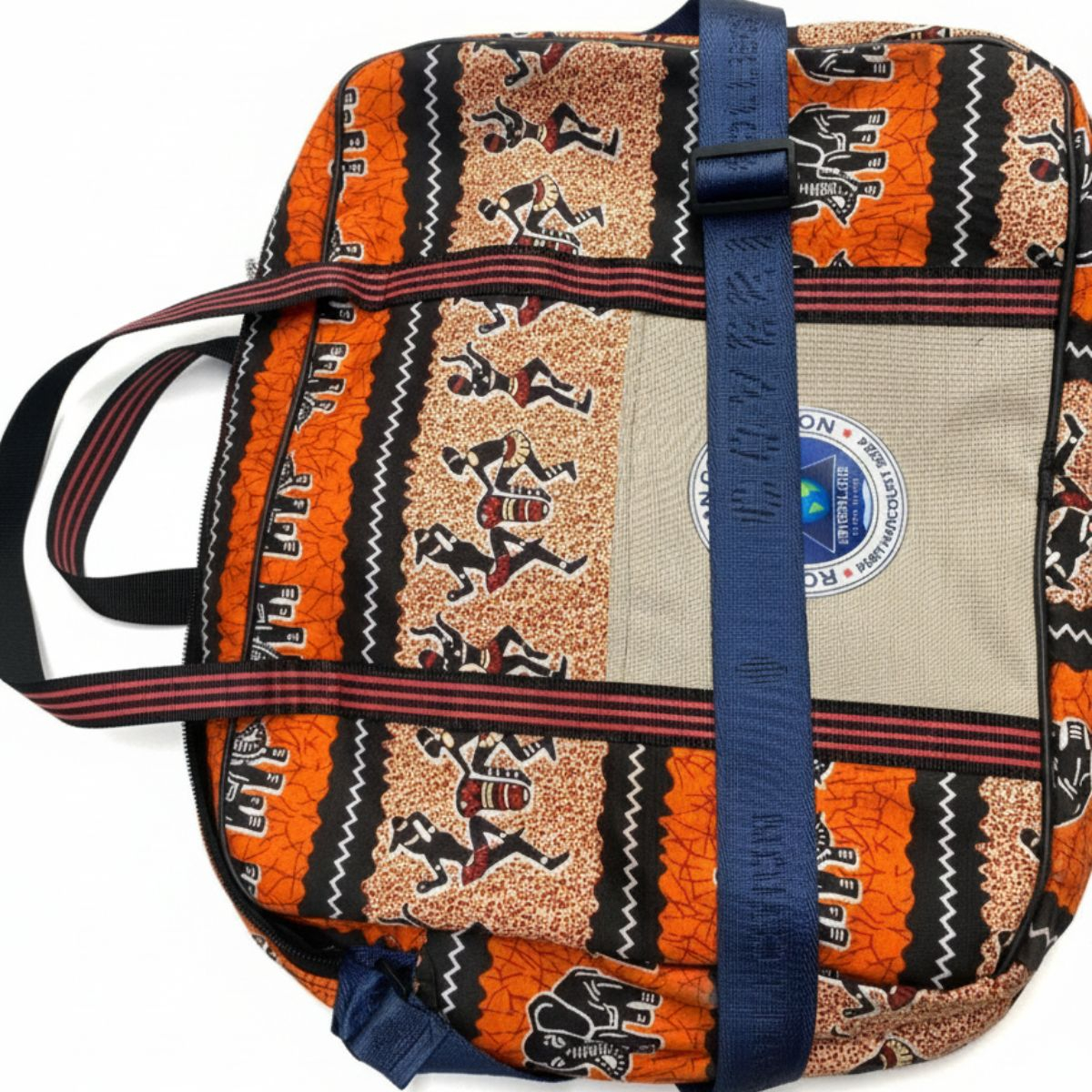 Colorful Patterned Tote Bag with Adjustable Strap