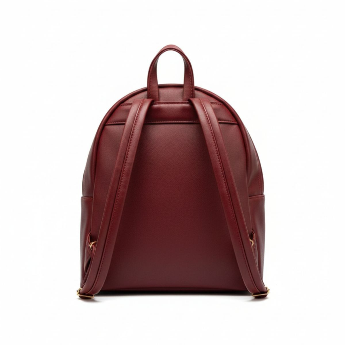 Stylish Red Faux Leather Backpack with Hello Kitty Emblem