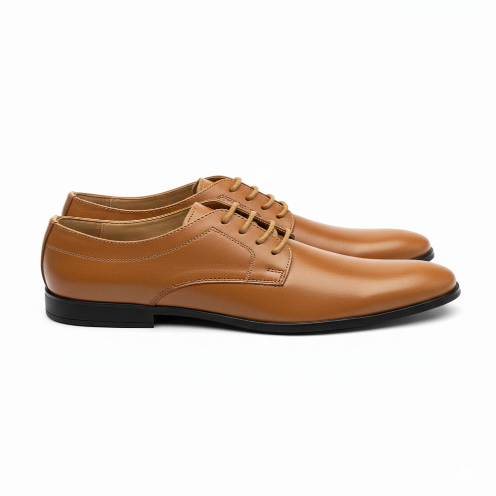 Quality Mens Formal light tan Leather Shoe