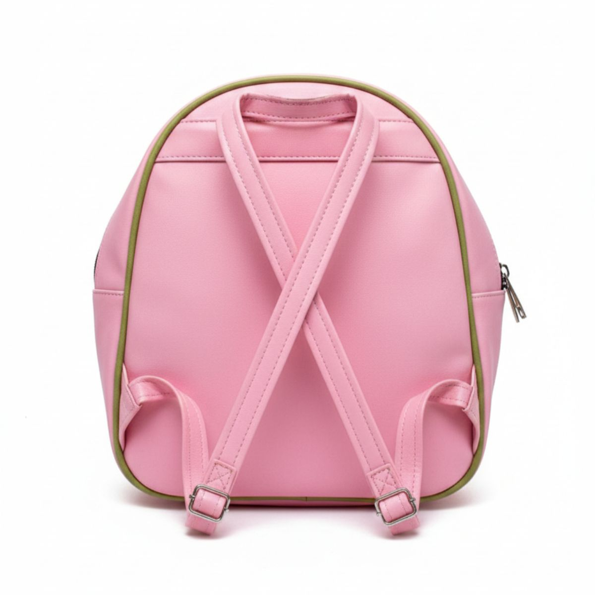 Pink Backpack with Colorful Design and Adjustable Straps