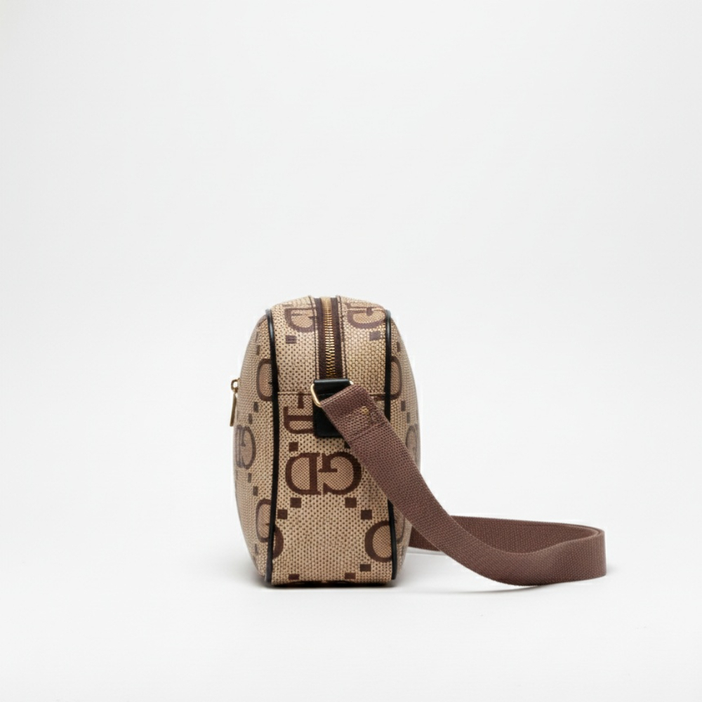 Stylish Beige and Brown Crossbody Bag with GD Monogram