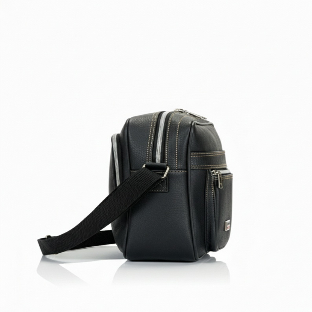 Compact Black Shoulder Bag