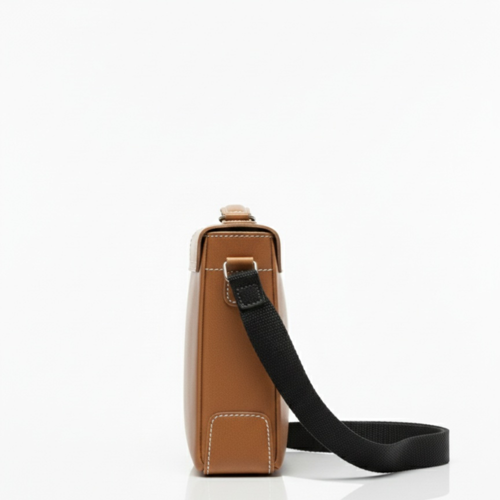 Compact Rectangular Leather Crossbody Bag