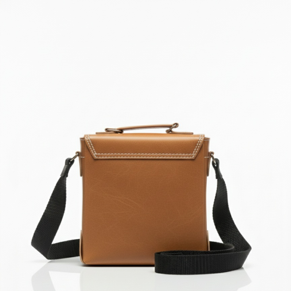 Compact Rectangular Leather Crossbody Bag