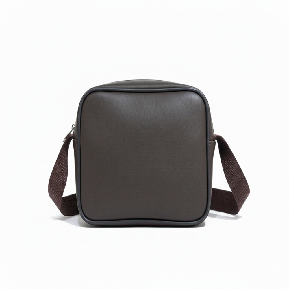 Compact chocolate brown Crossbody Shoulder Bag