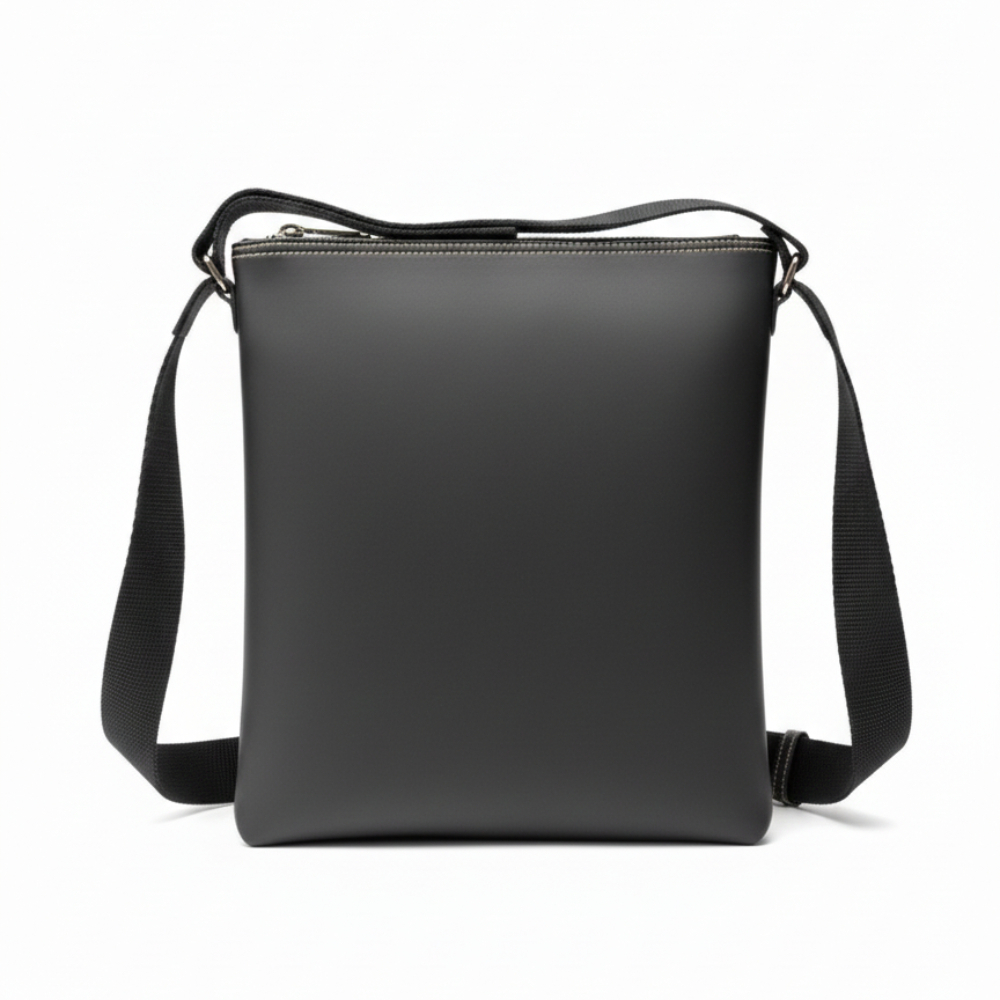Minimalist Black Crossbody Shoulder Bag with Adjustable Strap
