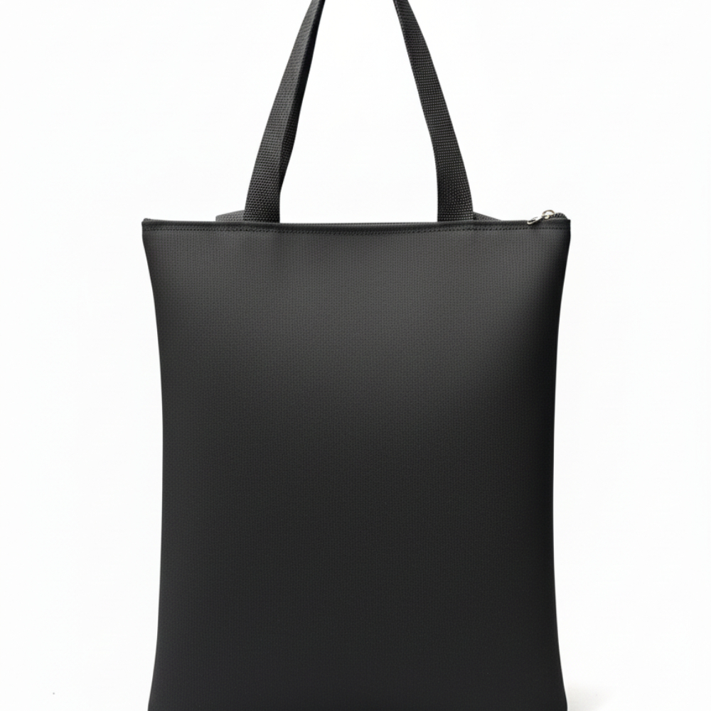 Black Tote Bag with Festive Design
