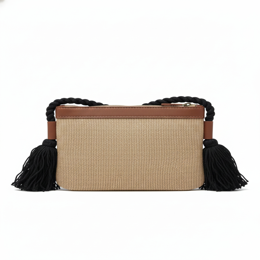 Quality Crossbody Bag with Woven Fabric