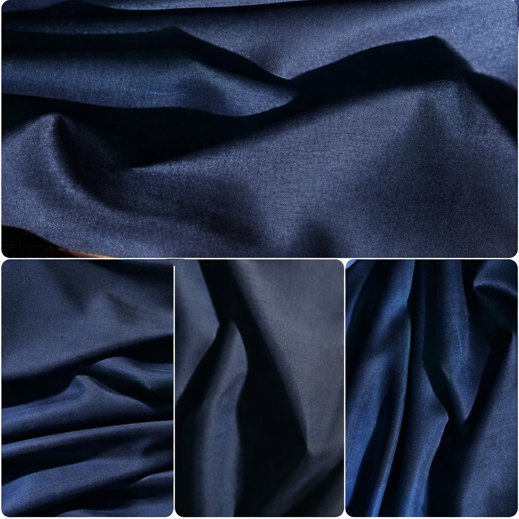 Navy Blue Extrafine Super Italian Wool Cashmere 180s Fabric