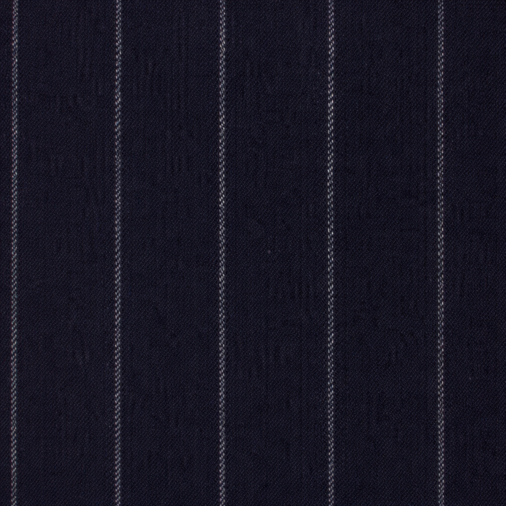 Black Striped Extrafine Italian Cashmere wool Super 180S