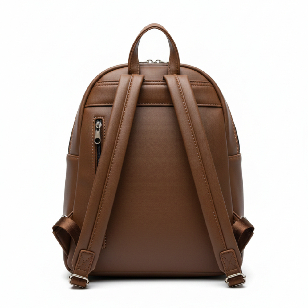 Urban Crest Brown Leather Backpack
