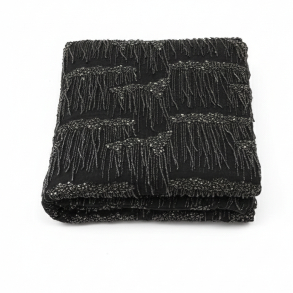 Premium black Shiny Breathable Stylish fabric