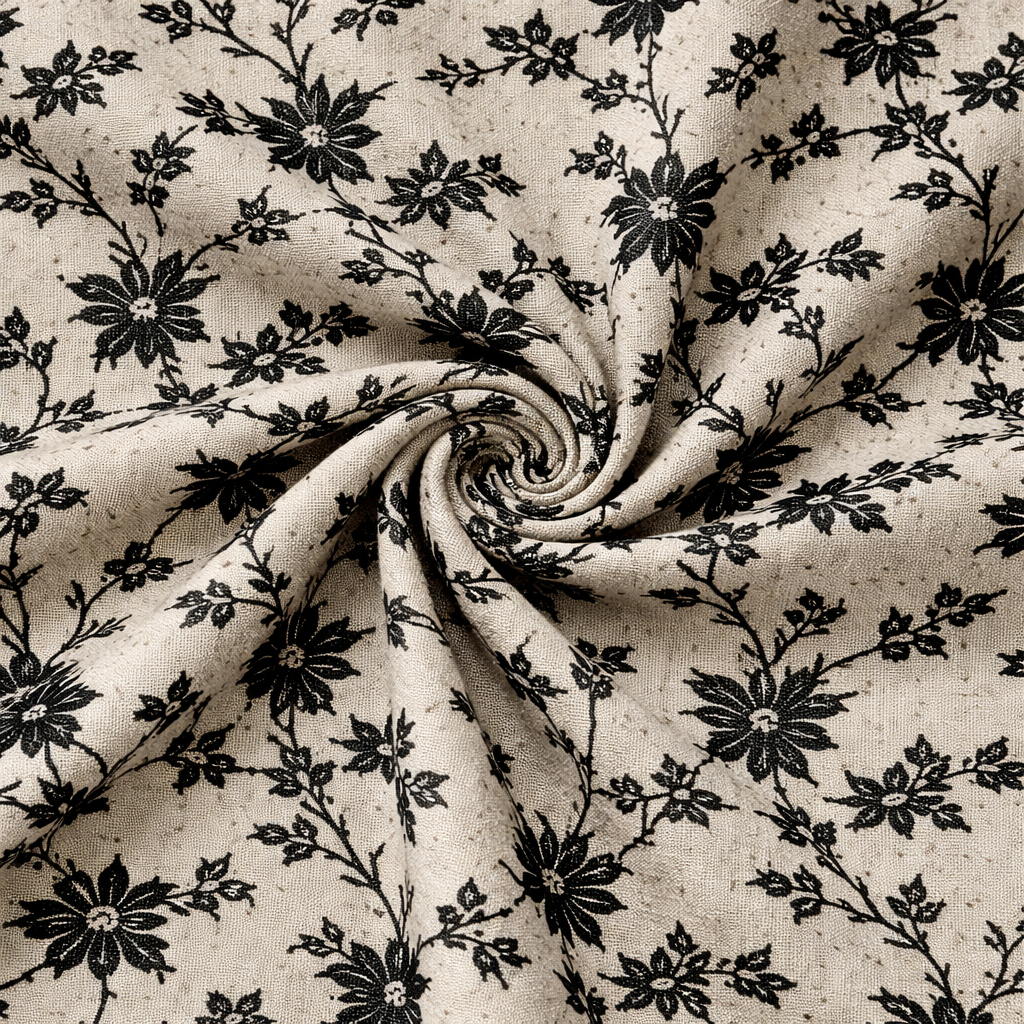 Premium Damask Solid Floral Material