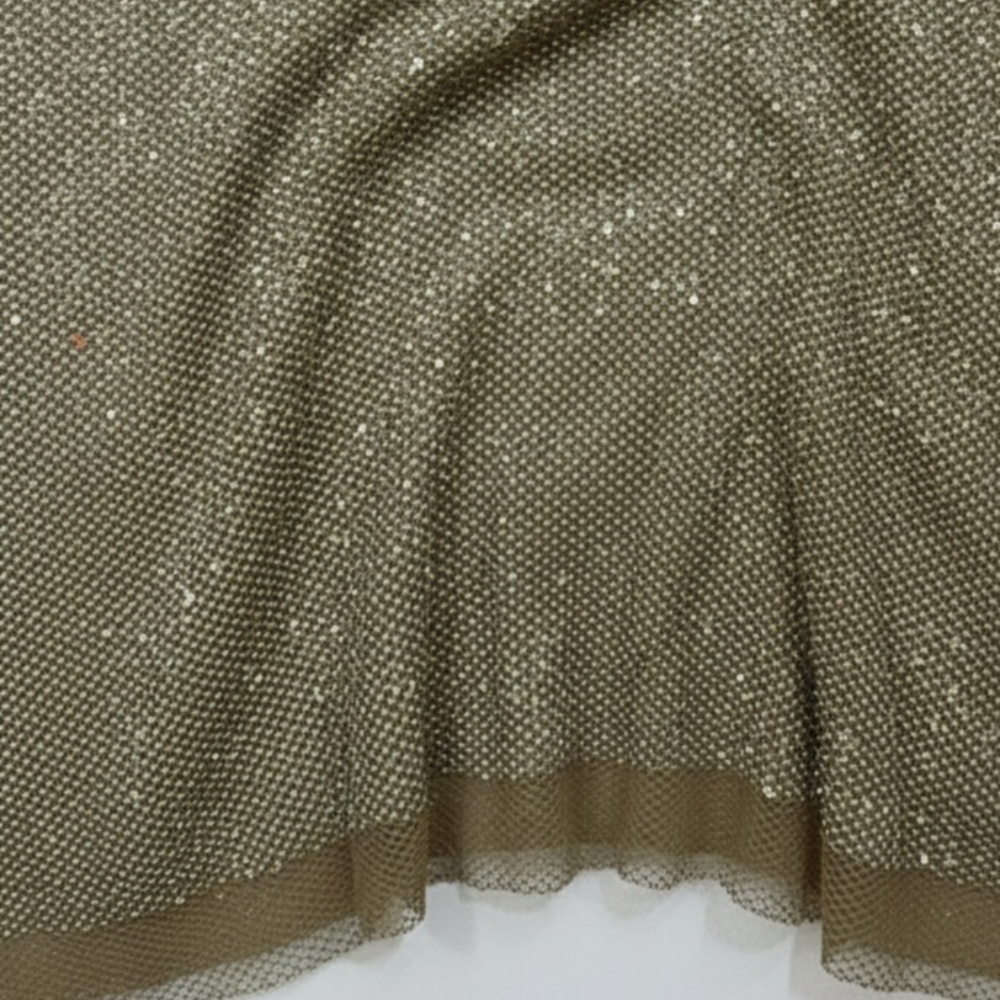 Stylish Brown Shiny Decorative  Lace Fabric