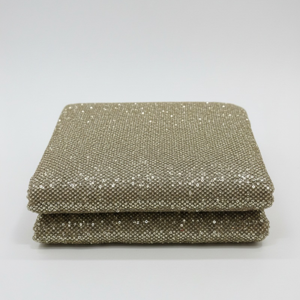 Stylish Brown Shiny Decorative  Lace Fabric