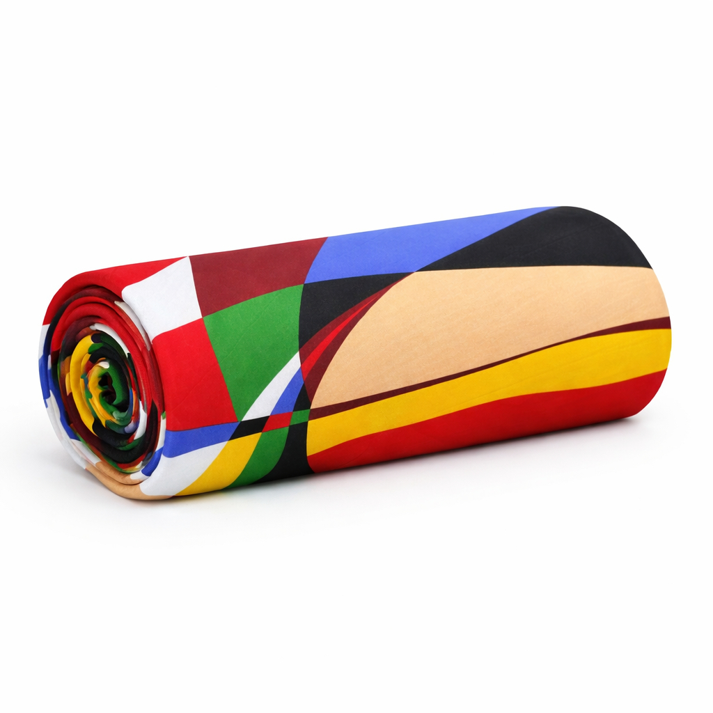 Quality Multicolor Abstract Print Fabric