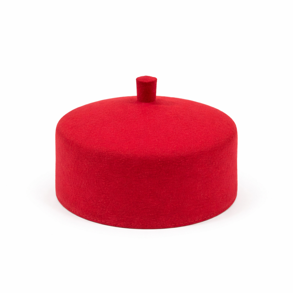 Premium plain Red Velvet Royal Cap