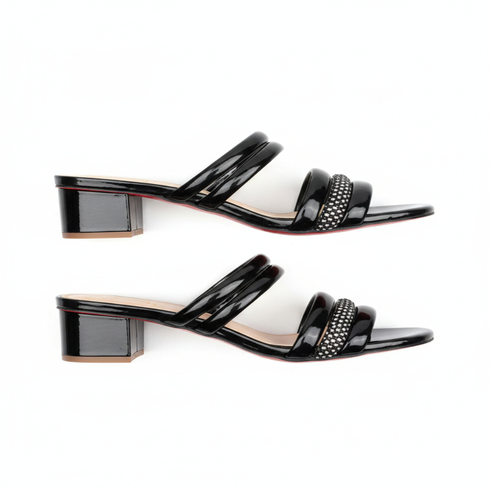 Block Heel Embellished Strap Sandals for Women