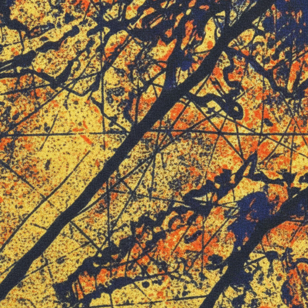 Vintage Map Pattern Vibrant Printed Fabric