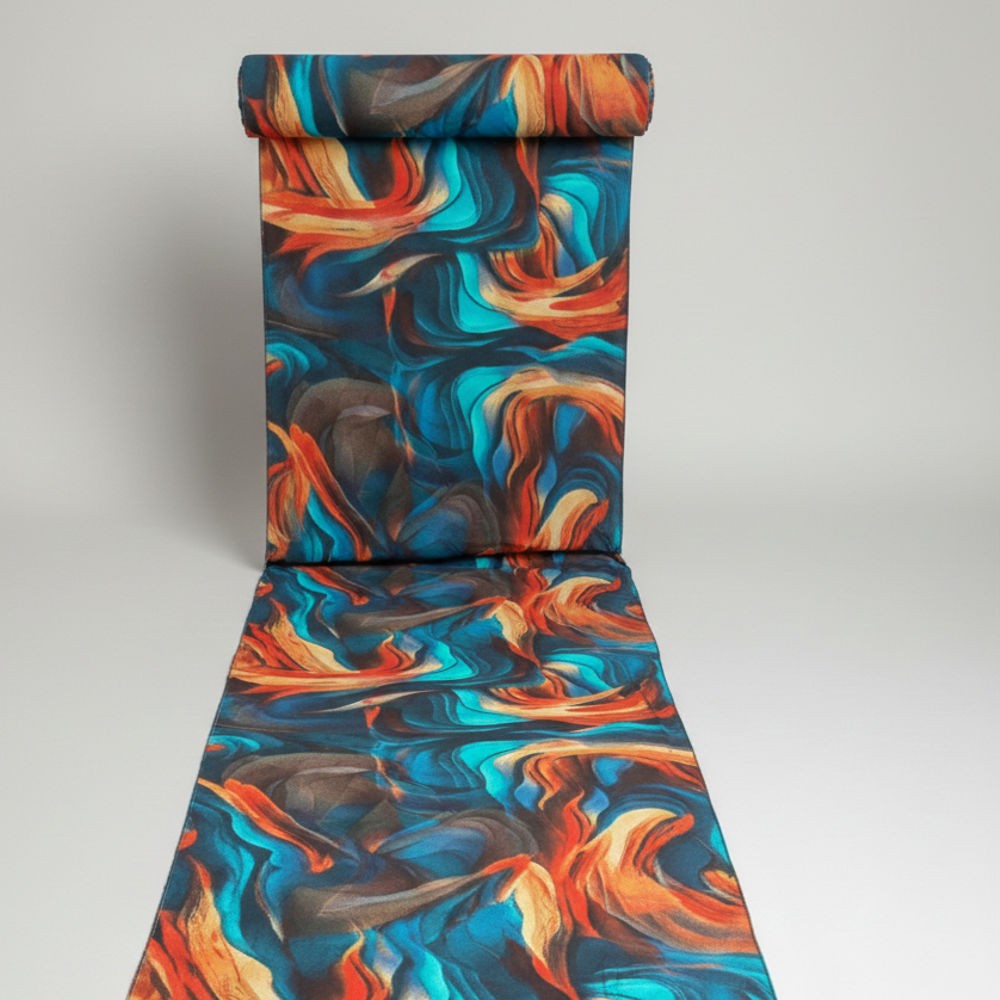 Modern Geometric Lattice Print vintage Fabric in Sage and Earth Tones