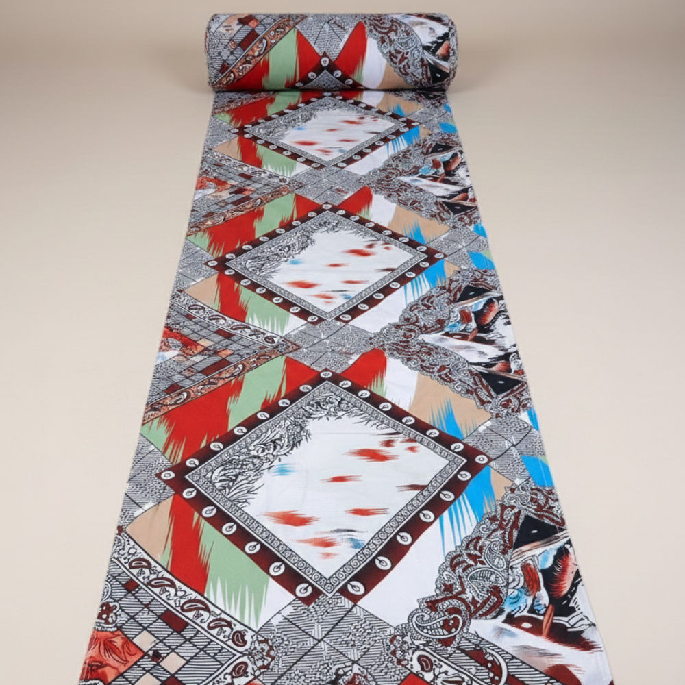 Modern Geometric Hexagonal vintage Lattice Fabric