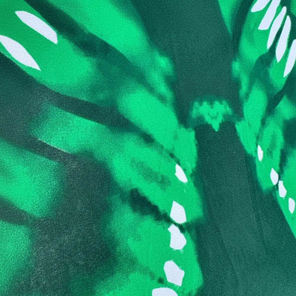 Vibrant Green Butterfly Wing Pattern vintage Print fabric