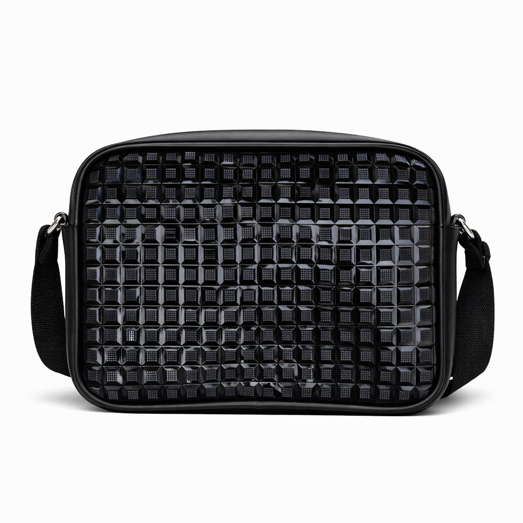 Textured Panel Compact Crossbody Bag