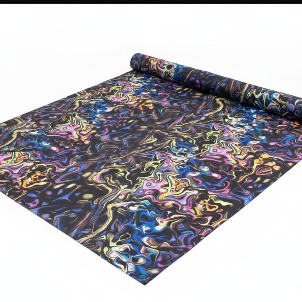 Artistic Swirl Design Multicolor Abstract Print Fabric