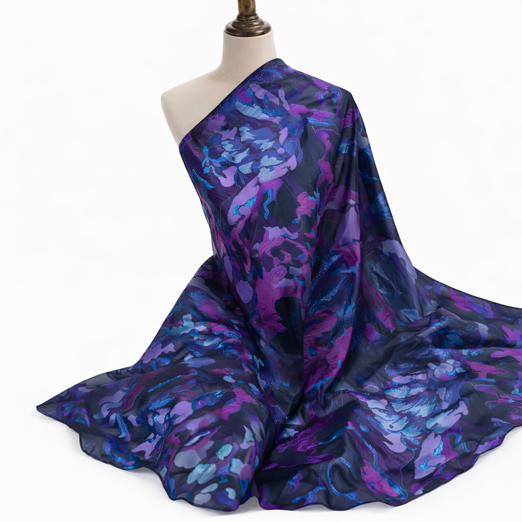 Quality Sheer Floral Jacquard  Fabric with Metallic Accents