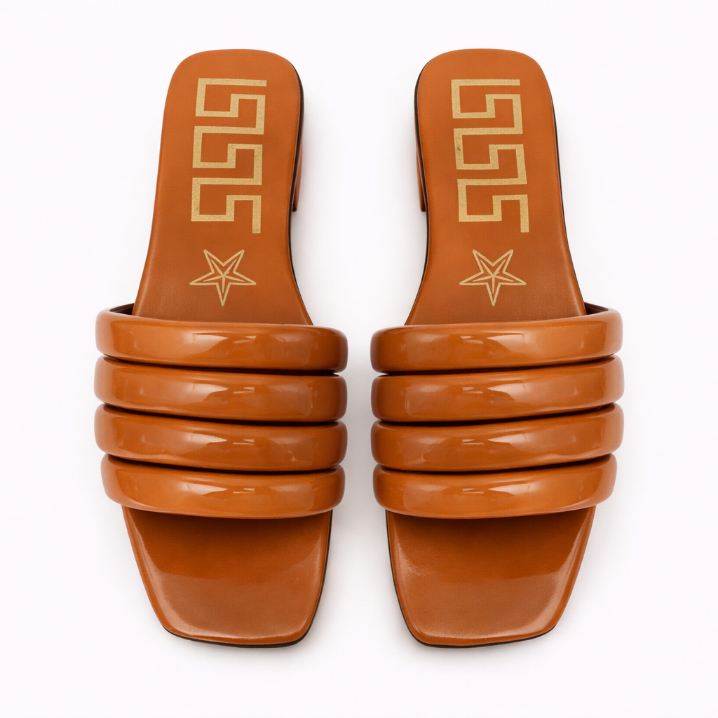 Quality Women Luxury Padded Strap Slide Sandals