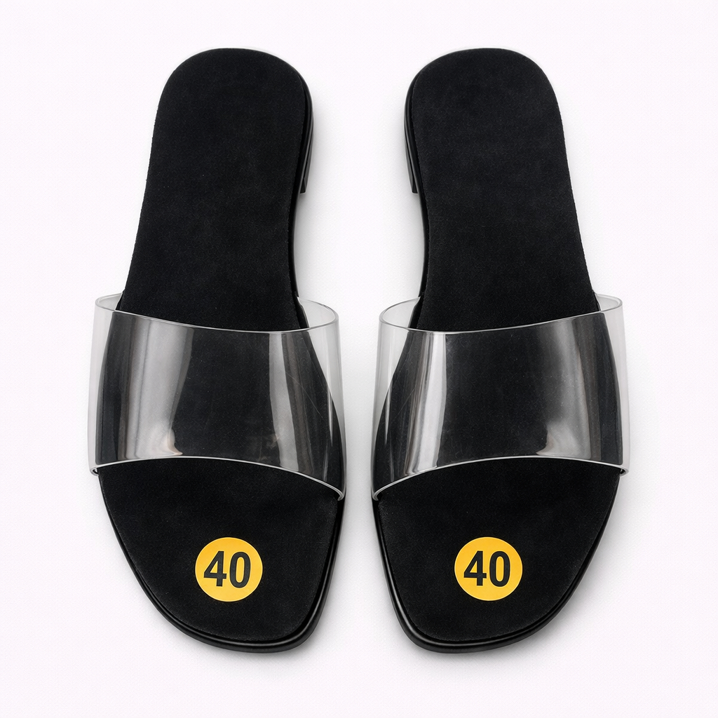 Quality Slip On Transparent Strap Sandals