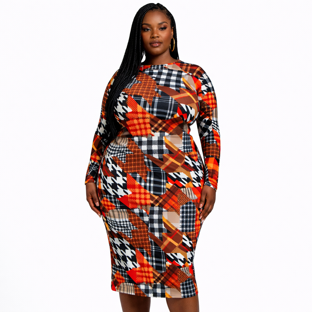 Premium patchwork check vintage fabric