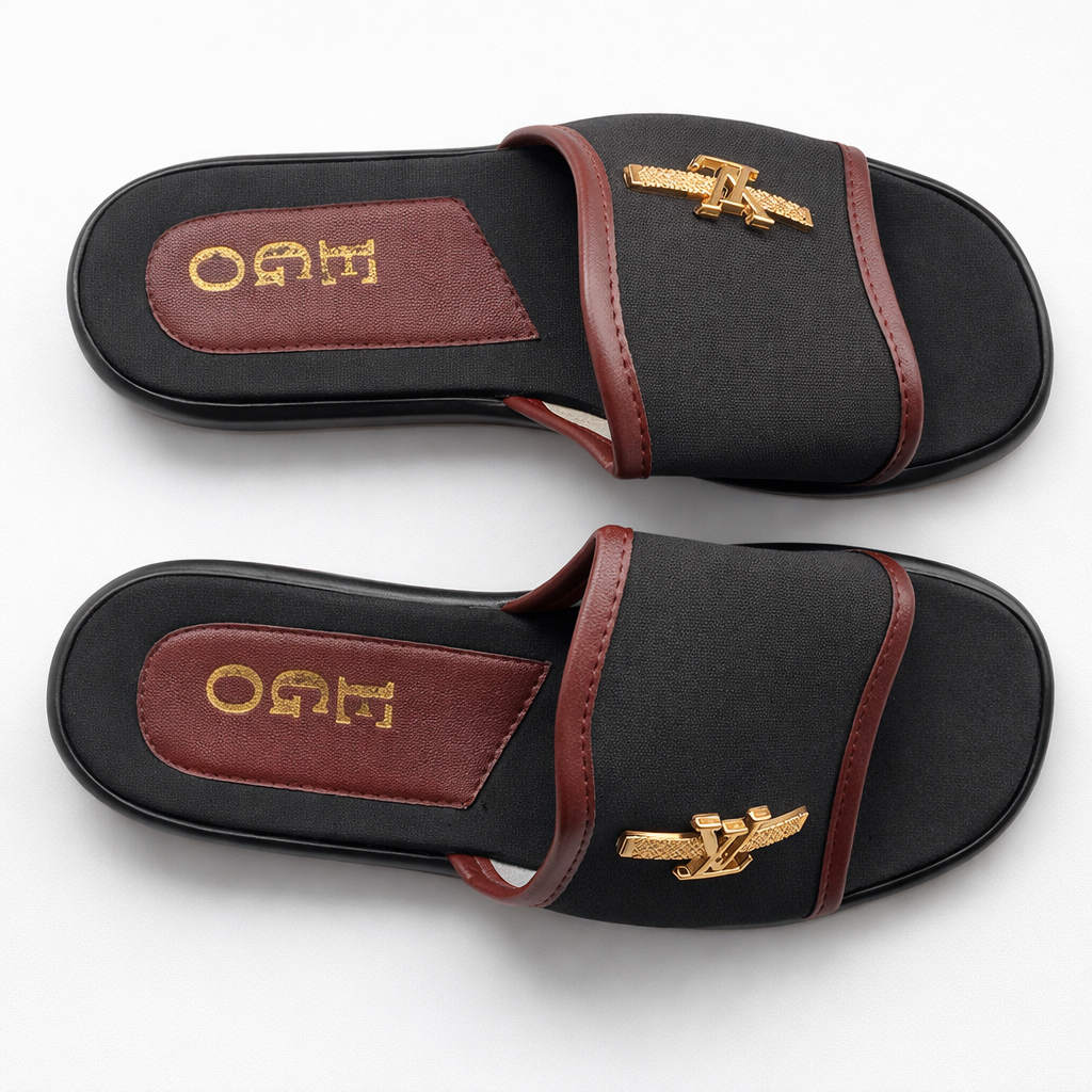 Women Open Toe Slip on Sandals with Padded Footbed