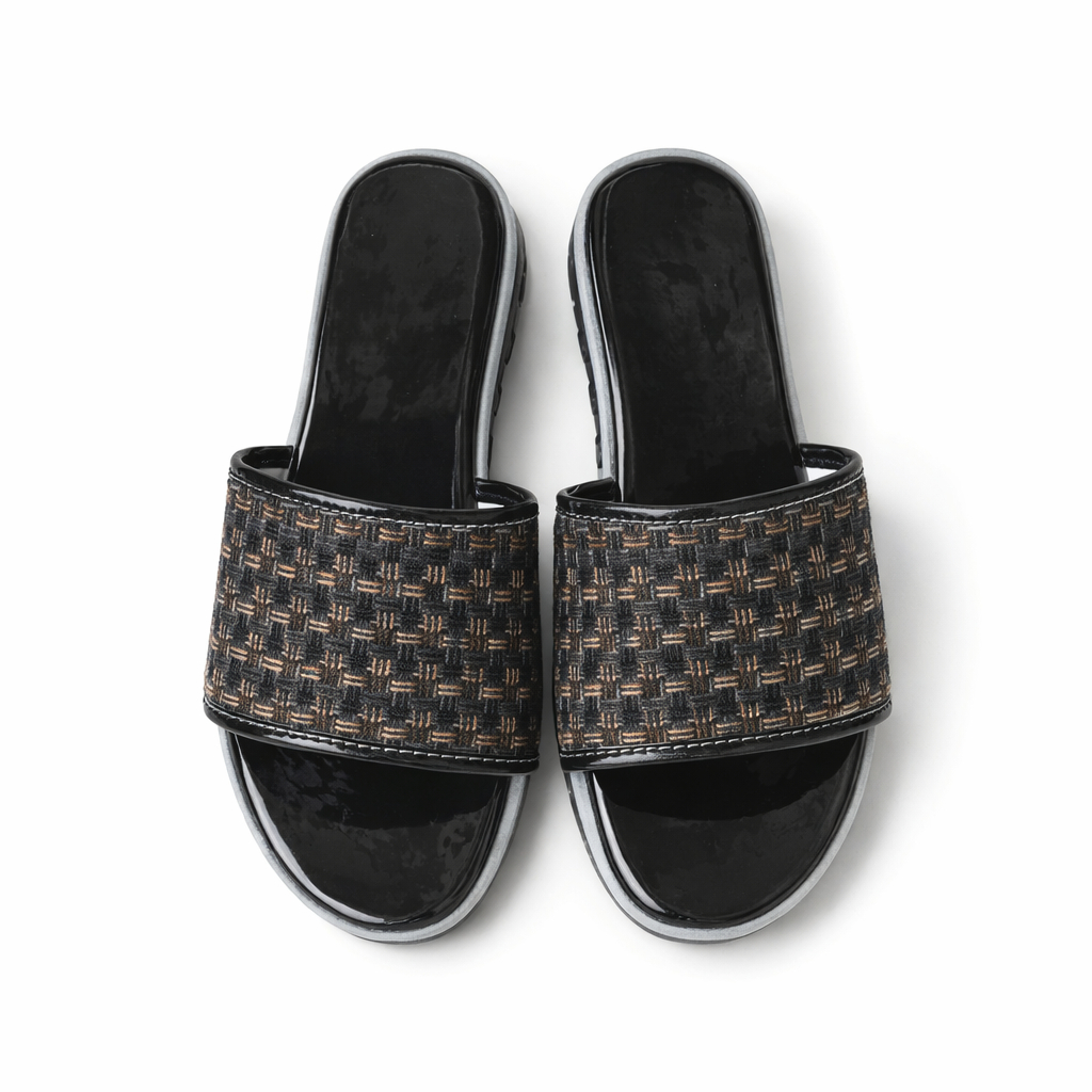 Quality Slip On Woven Strap Sandals