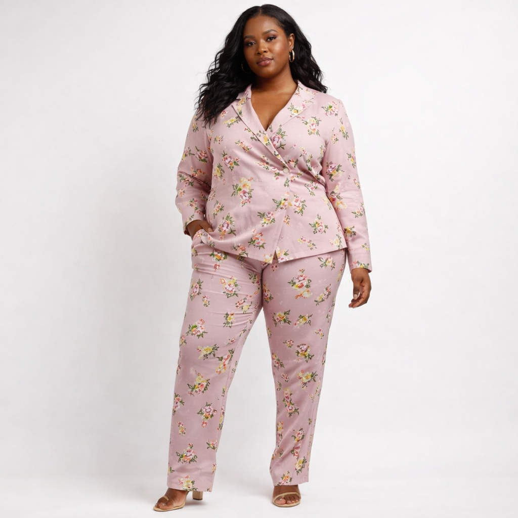 Quality Soft Pink Floral Printed Fabric