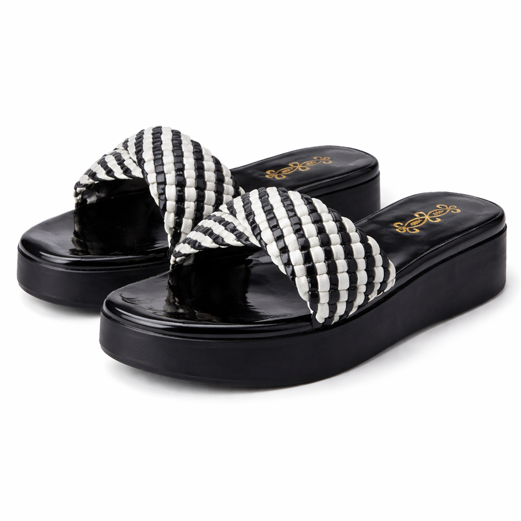 Quality Women Woven Strap Slip on Sandals